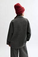 Eliza Faulkner Designs Inc. Jackets Mara Coat Grey pinstripe