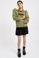 Eliza Faulkner Designs Inc. Jackets Valentine Moto Coat Yellow Plaid