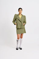 Eliza Faulkner Designs Inc. Jackets Valentine Moto Coat Yellow Plaid