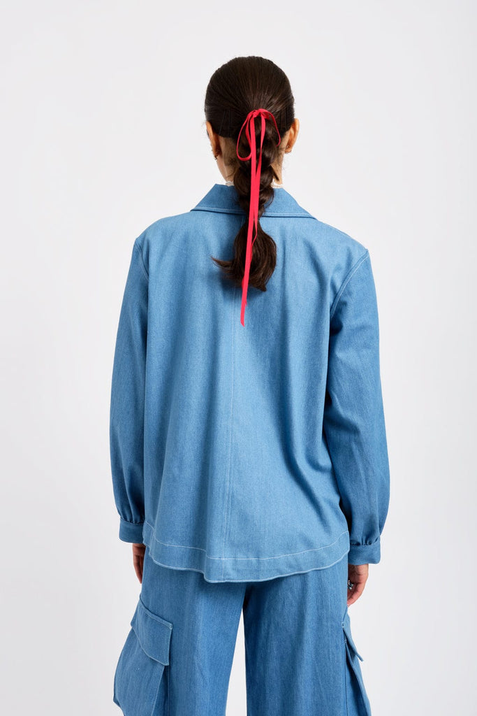 Eliza Faulkner Designs Inc. Jackets Work Jacket Blue Denim