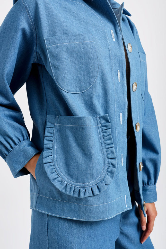 Eliza Faulkner Designs Inc. Jackets Work Jacket Blue Denim