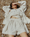 Eliza Faulkner Designs Inc. Jeanette Short in Natural Linen