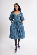 Eliza Faulkner Designs Inc. Maria Dress Blue Leopard