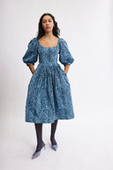 Eliza Faulkner Designs Inc. Maria Dress Blue Leopard
