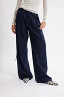 Eliza Faulkner Designs Inc. Miranda Trouser Navy Pinstripe