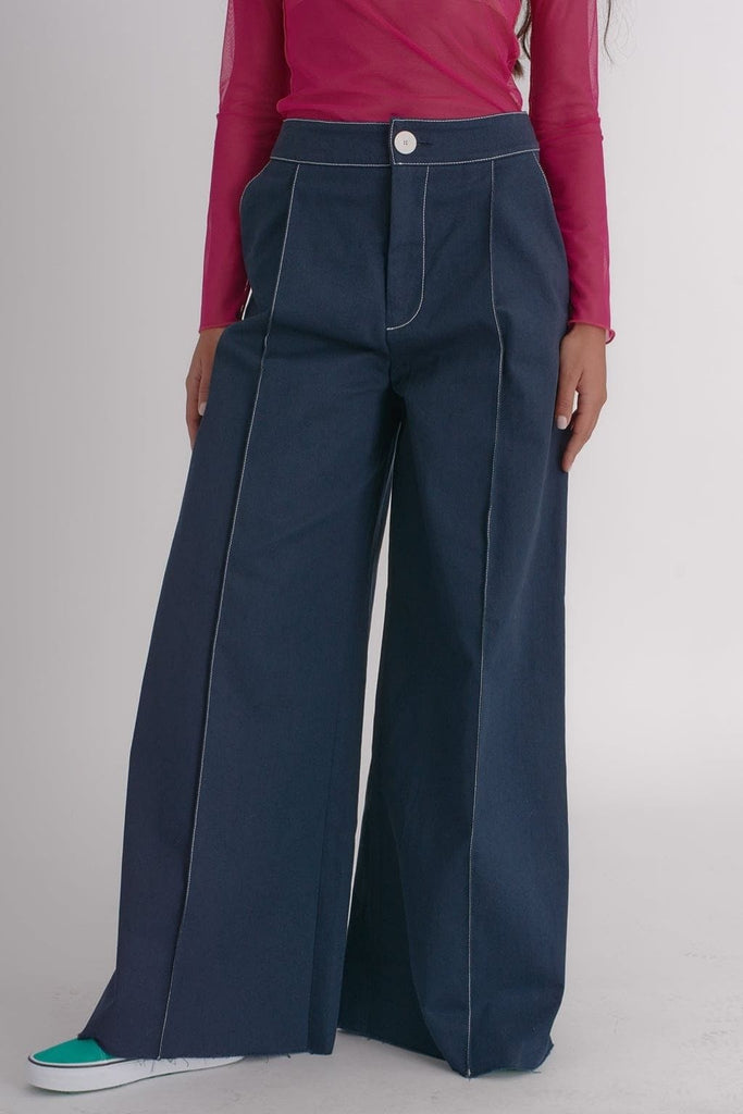 Eliza Faulkner Designs Inc. Pants Imperfect Lavoy Pants Navy Twill