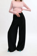 Eliza Faulkner Designs Inc. Pants Lavoy Pant Black Pinstripe