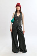 Eliza Faulkner Designs Inc. Pants Lavoy Pant Grey Pinstripe