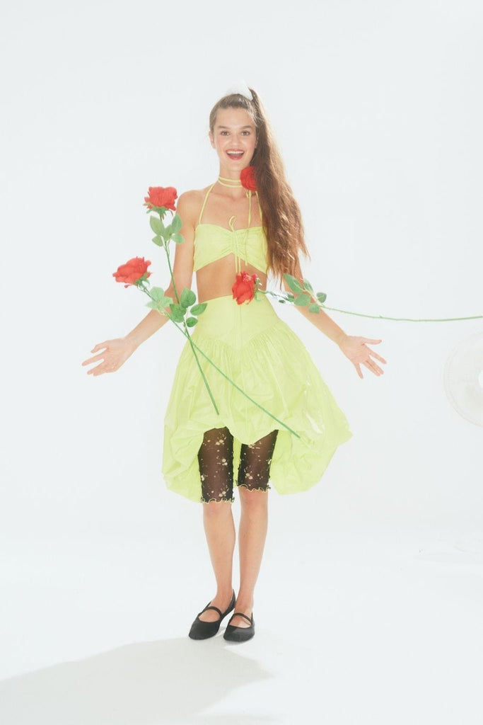 Eliza Faulkner Designs Inc. Pants Marcie Capri Black Floral Mesh