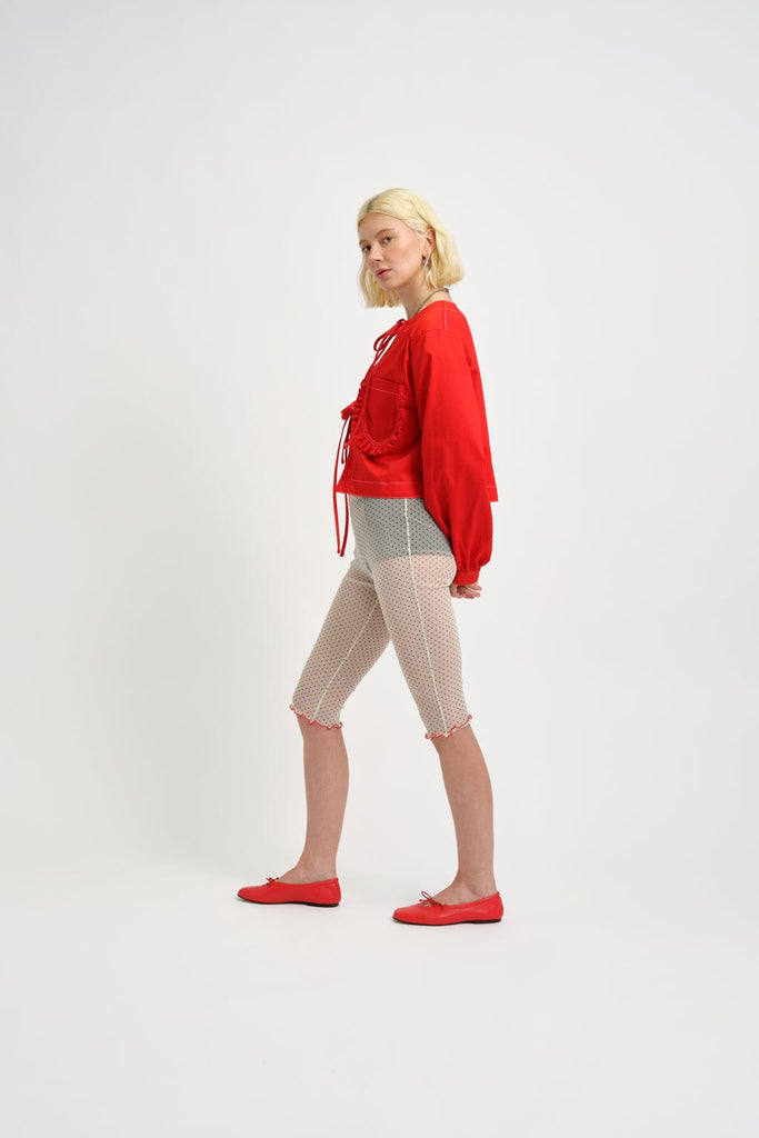 Eliza Faulkner Designs Inc. Pants Marcie Polkadot Mesh Capri Legging