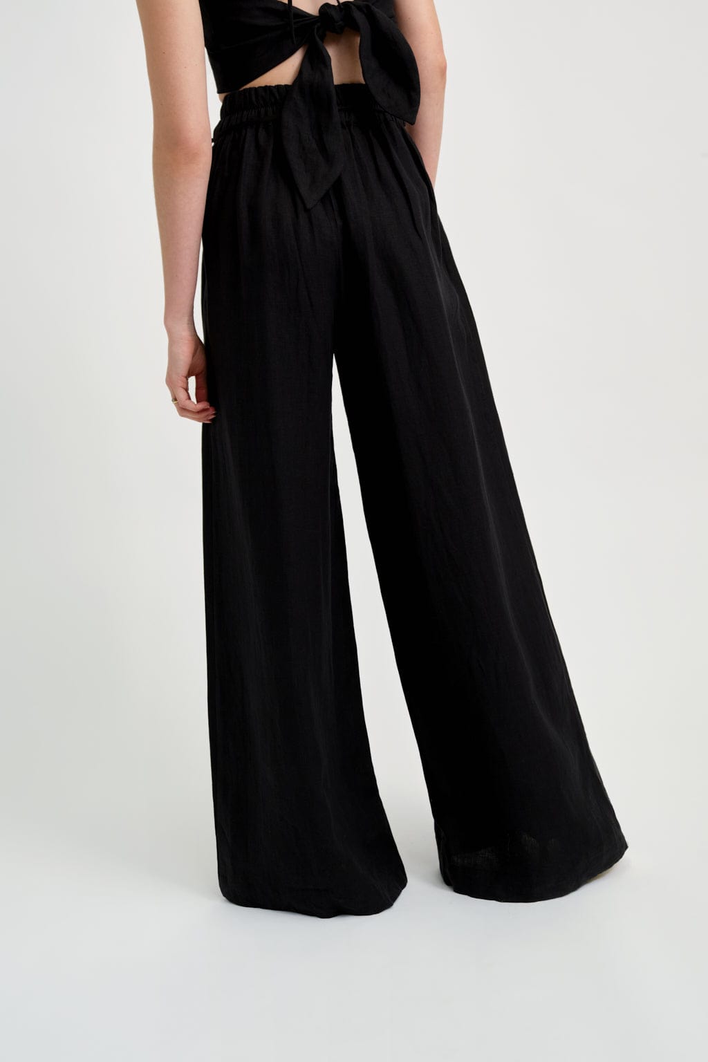 Romy Pant Black Linen – Eliza Faulkner Designs Inc.
