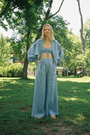 Eliza Faulkner Designs Inc. Pants Romy Pant Blue Linen