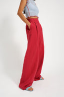 Eliza Faulkner Designs Inc. Pants Romy Pant Maroon Red Linen