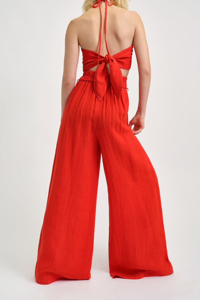 Eliza Faulkner Designs Inc. Pants Romy Pant Red Linen