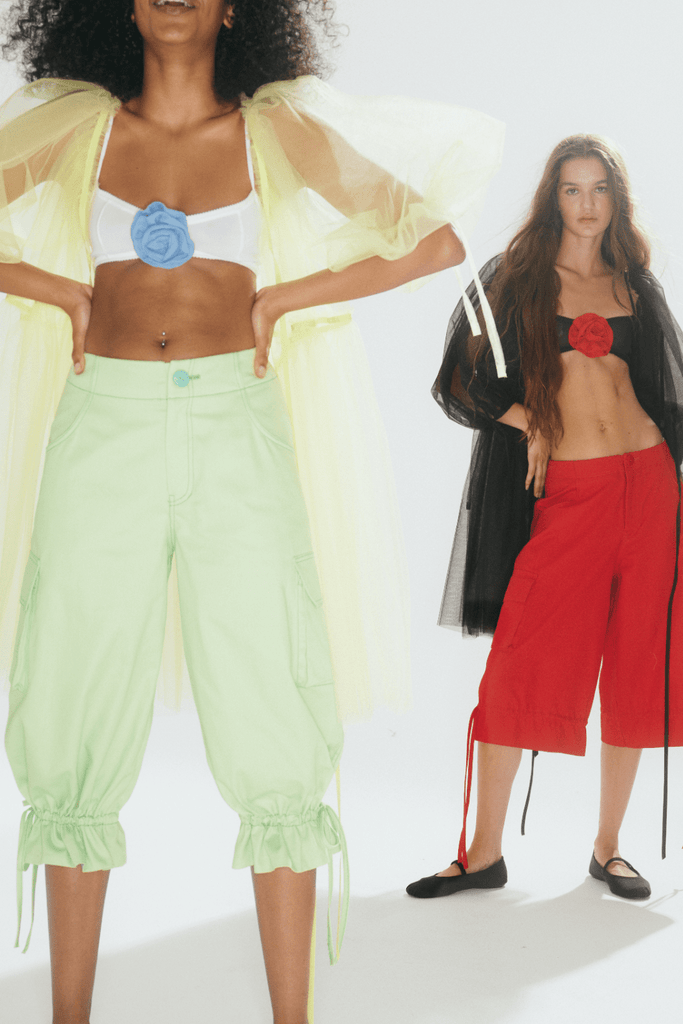 Eliza Faulkner Designs Inc. Pants Roxy Short Green Twill