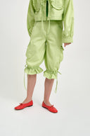 Eliza Faulkner Designs Inc. Pants Roxy Short Green Twill