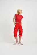 Eliza Faulkner Designs Inc. Pants Roxy Short Red Twill