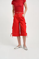 Eliza Faulkner Designs Inc. Pants Roxy Short Red Twill