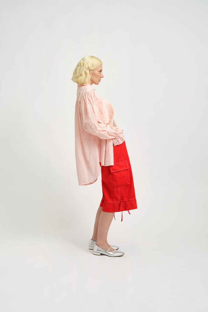 Eliza Faulkner Designs Inc. Pants Roxy Short Red Twill
