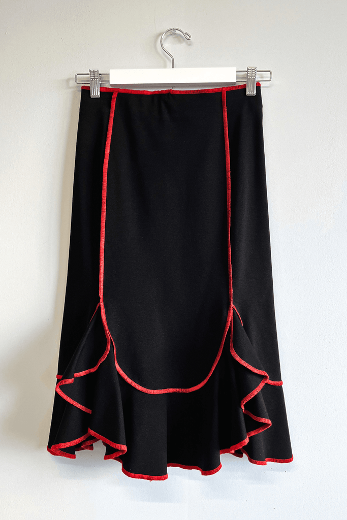 Eliza Faulkner Designs Inc. Pants S Sample Camilla Skirt Black and Red