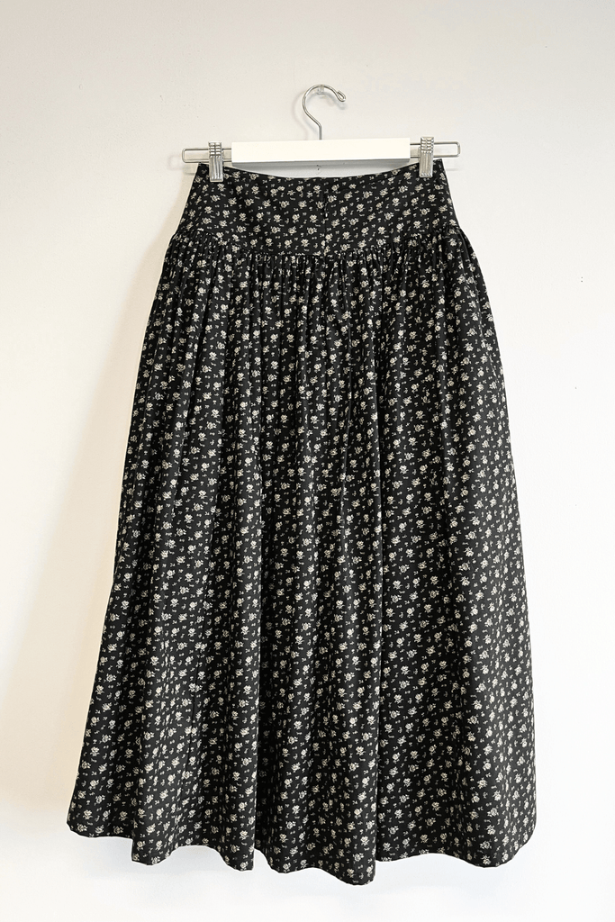 Eliza Faulkner Designs Inc. Pants S Sample Lucille Skirt Black Floral