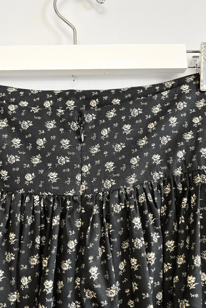 Eliza Faulkner Designs Inc. Pants S Sample Lucille Skirt Black Floral