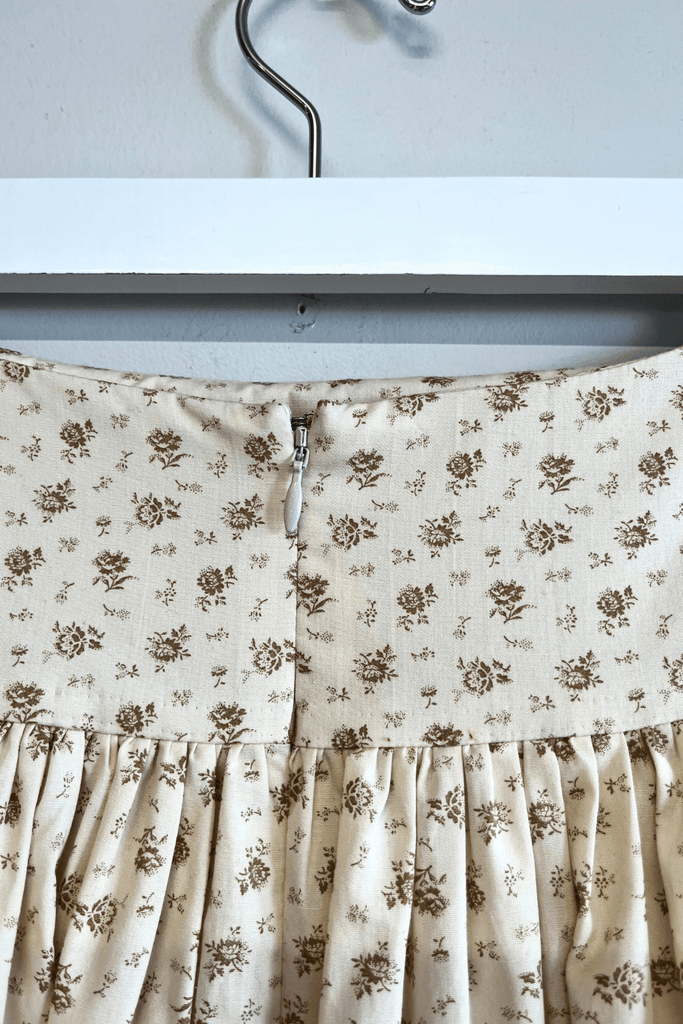 Eliza Faulkner Designs Inc. Pants S Sample Lucille Skirt Cream Floral