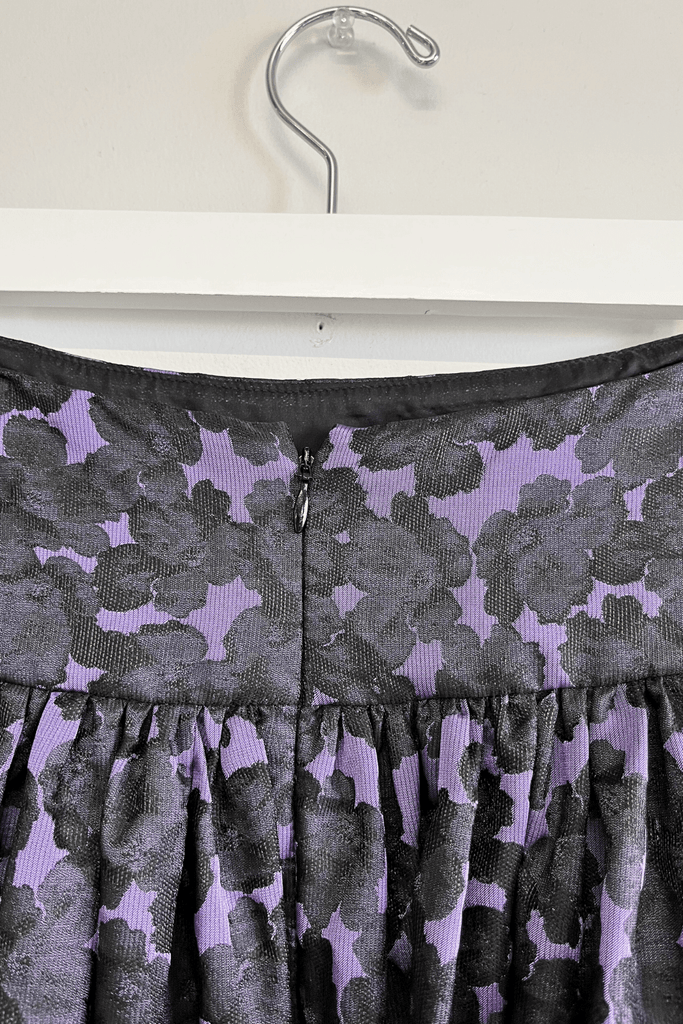 Eliza Faulkner Designs Inc. Pants S Sample Lucille Skirt Purple Jacquard