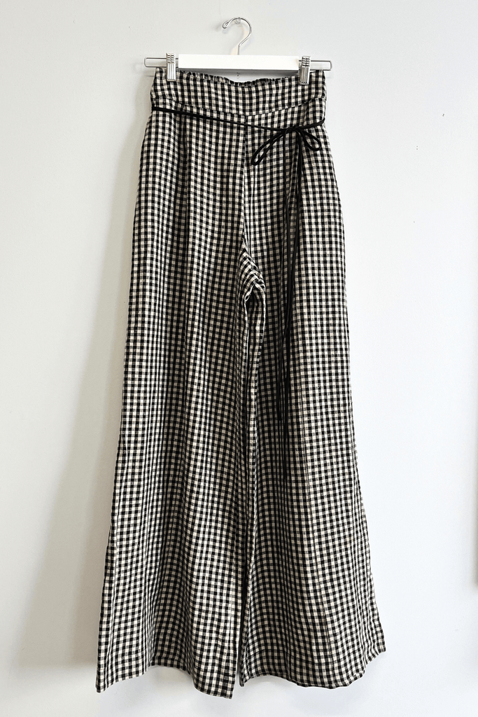 Eliza Faulkner Designs Inc. Pants S Sample Romy Pant Gingham Linen