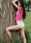 Eliza Faulkner Designs Inc. Percy Polo Top in Raspberry