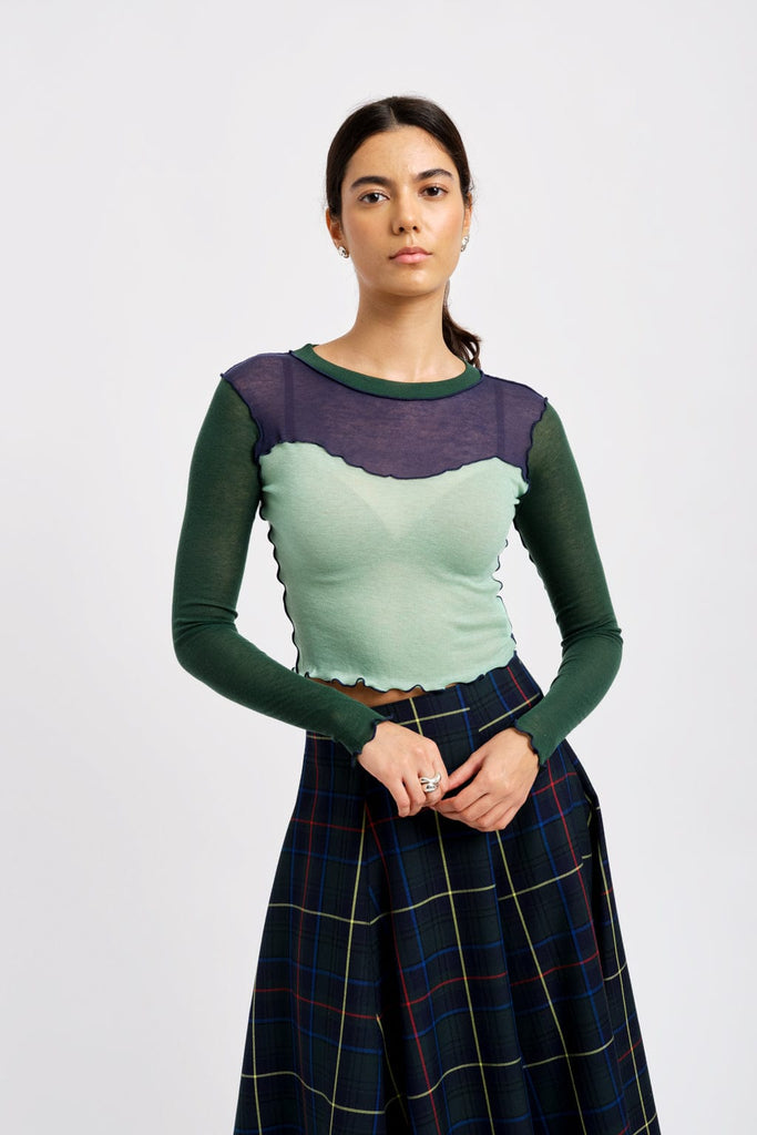 Eliza Faulkner Designs Inc. Shirts & Tops Bella Top Green & Navy