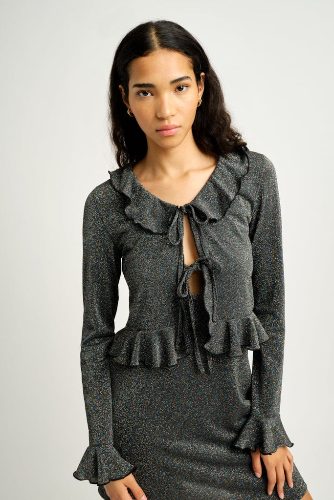 Eliza Faulkner Designs Inc. Shirts & Tops Carole Cardigan Black Shimmer