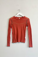Eliza Faulkner Designs Inc. Shirts & Tops large Secondhand Delia Top Terracota and Multicolour