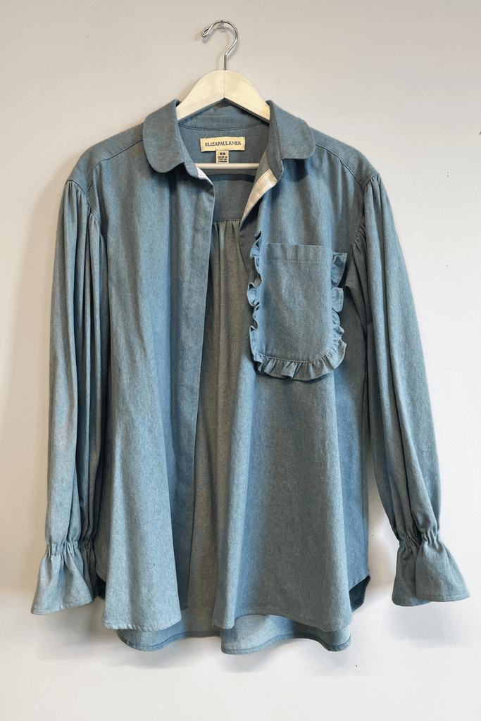 Eliza Faulkner Designs Inc. Shirts & Tops M Sample Esme Denim Shirt