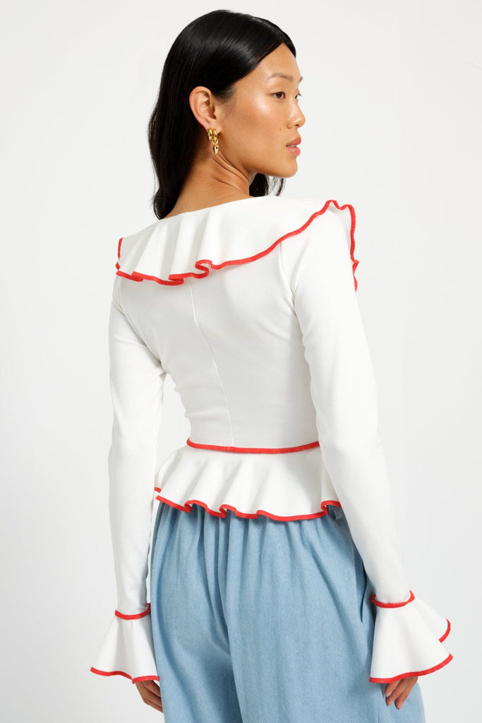 Eliza Faulkner Designs Inc. Shirts & Tops S Sample Daisy Top White