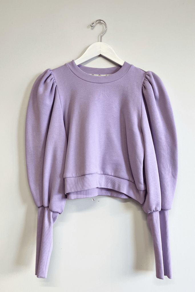 Eliza Faulkner Designs Inc. Shirts & Tops S Sample Lana Fleece Sweater Lilac