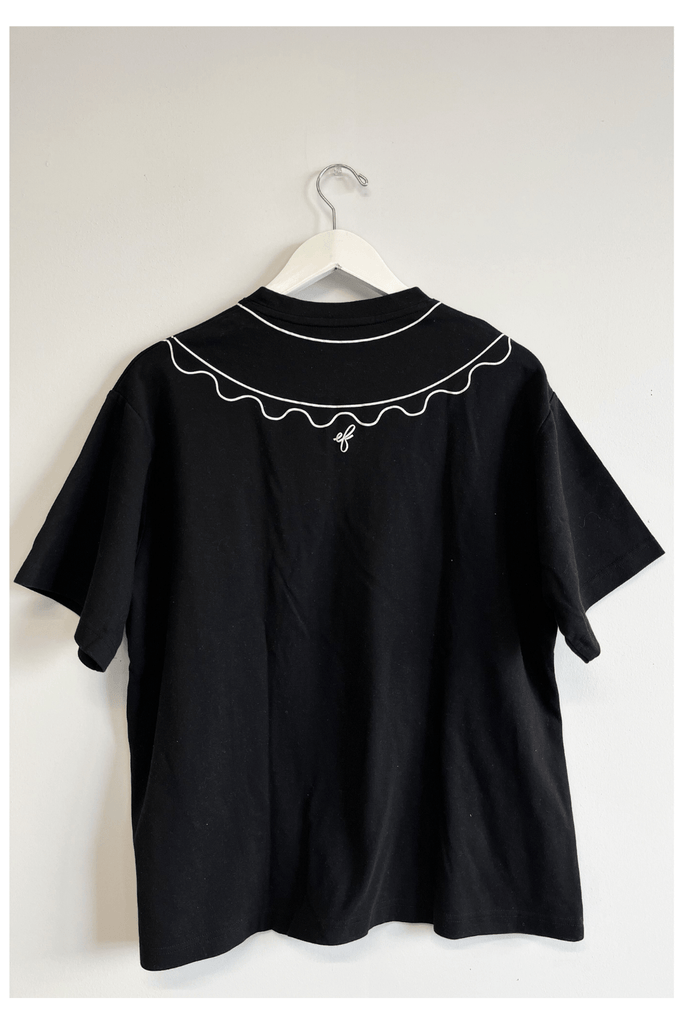 Eliza Faulkner Designs Inc. Shirts & Tops Sample Trompe l'oeil Tee Black