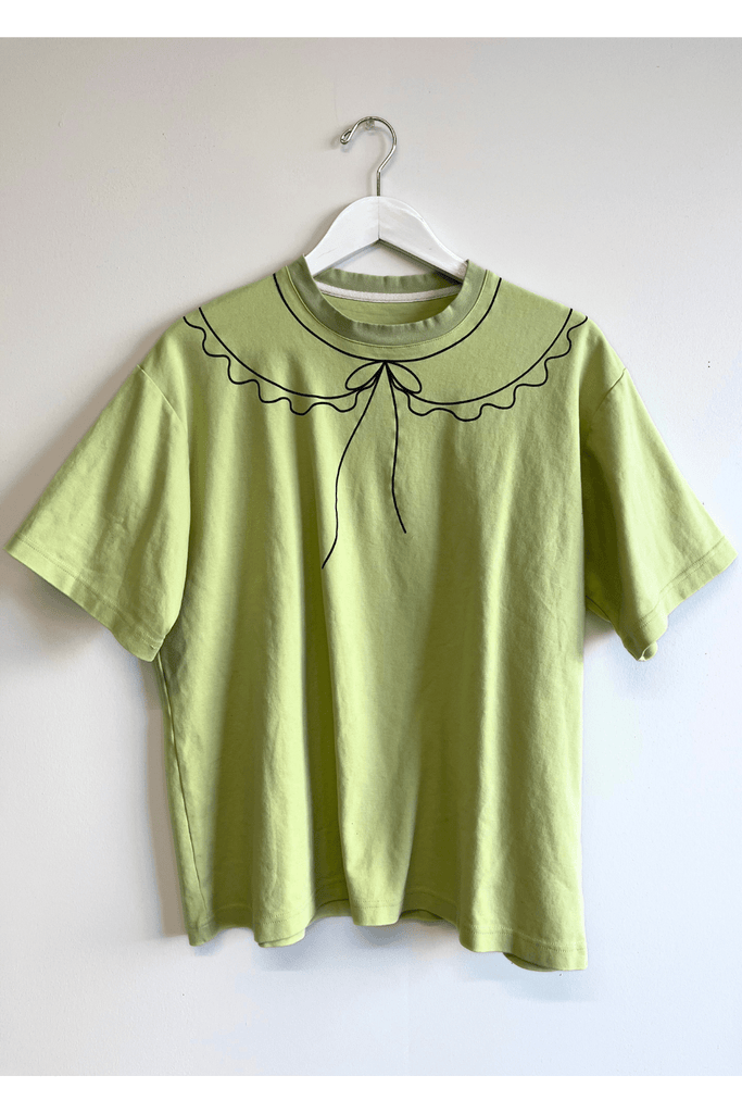 Eliza Faulkner Designs Inc. Shirts & Tops Sample Trompe l'oeil Tee Green