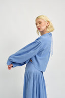 Eliza Faulkner Designs Inc. Shirts & Tops Tabitha Shirt Blue Linen