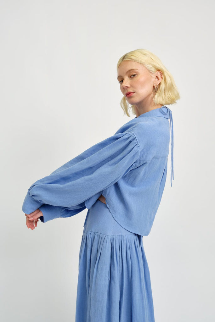 Eliza Faulkner Designs Inc. Shirts & Tops Tabitha Shirt Blue Linen