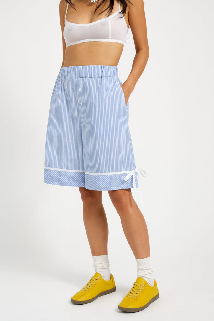 Eliza Faulkner Designs Inc. Shorts Bauer Short Blue Pinstripe