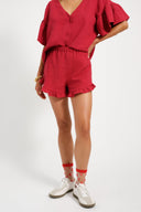 Eliza Faulkner Designs Inc. Shorts Baxter Short Maroon Red Linen