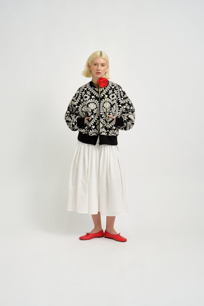 Eliza Faulkner Designs Inc. Skirts Lucille Skirt White Eyelet