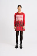 Eliza Faulkner Designs Inc. Skirts Tate Mini Skirt Red Plaid