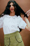 Eliza Faulkner Designs Inc. Skirts Tate Mini Skirt Yellow Plaid
