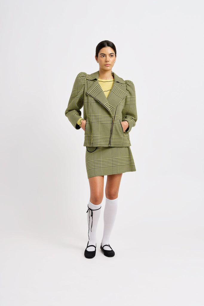 Eliza Faulkner Designs Inc. Skirts Tate Mini Skirt Yellow Plaid