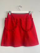 Eliza Faulkner Designs Inc. Skirts X-Small Pre-Loved Tate Skirt Red Twill Red - Size XS