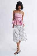 Eliza Faulkner Designs Inc. Tops Agnes Top in Pink Metallic