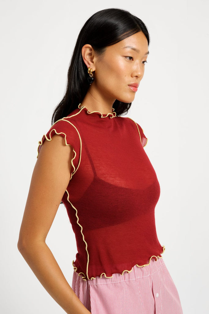 Eliza Faulkner Designs Inc. Tops Candice Top Red