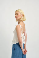 Eliza Faulkner Designs Inc. Tops Candy Corset White Eyelet